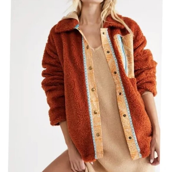 Free People This And That Cardi Jacket Sherpa NEW JB - Picture 1 of 8
